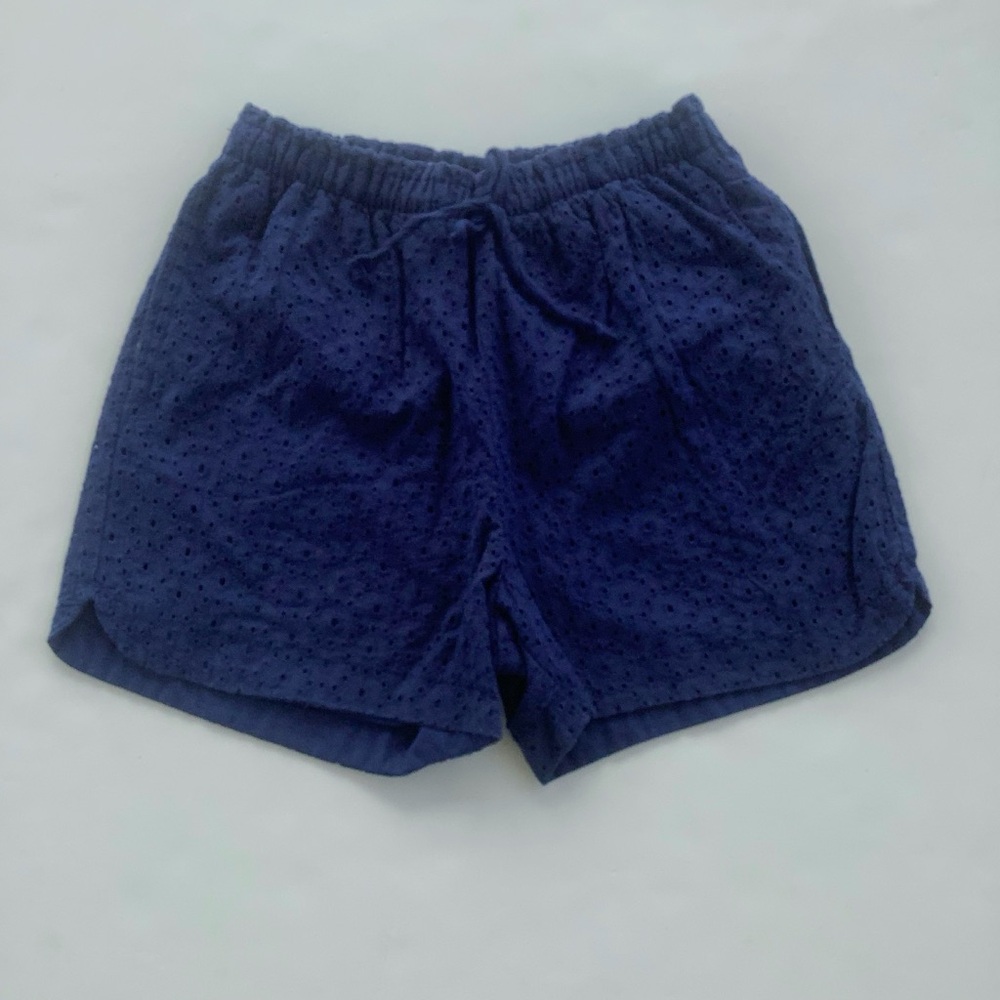 Cat & Jack Navy Eyelet Pull-On Shorts